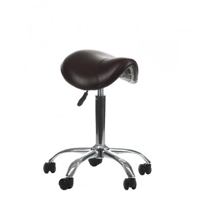 Meistara krēsls COSMETIC BEAUTY STOOL SINGLE BROWN