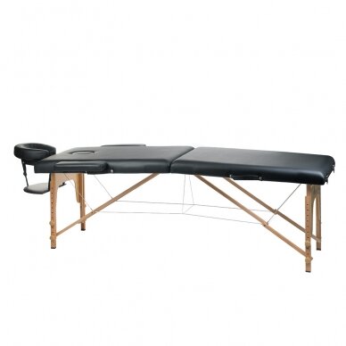 Składany stół do masażu BEAUTY SYSTEM WOOD 2 BLACK (1)