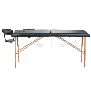 Składany stół do masażu BEAUTY SYSTEM WOOD 2 BLACK (1) 2