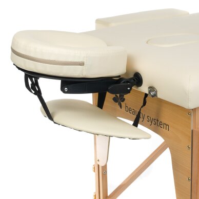 Foldable massage table BEAUTY SYSTEM WOOD 2 CREAM (1) 1