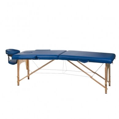 Składany stół do masażu BEAUTY SYSTEM WOOD 2 BLUE