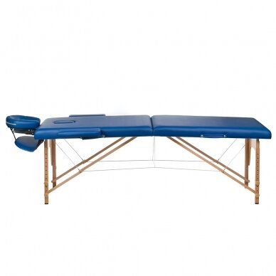 Składany stół do masażu BEAUTY SYSTEM WOOD 2 BLUE 1