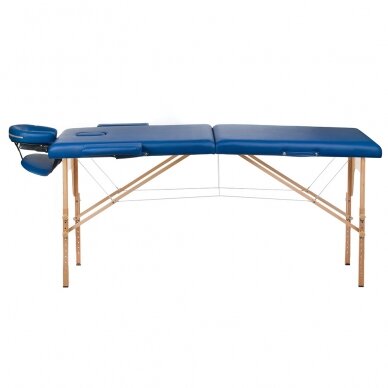 Składany stół do masażu BEAUTY SYSTEM WOOD 2 BLUE 2