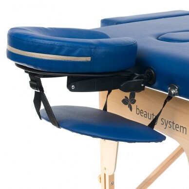 Składany stół do masażu BEAUTY SYSTEM WOOD 2 BLUE 4