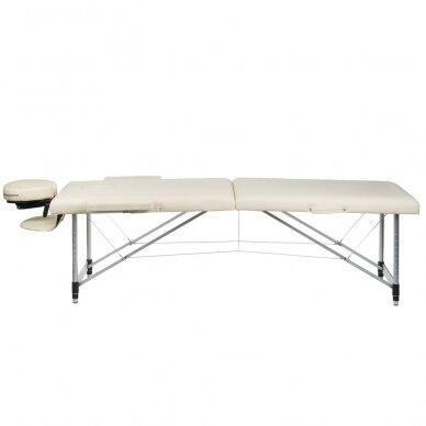 Składany stół do masażu BEAUTY SYSTEM ALU 2 CREAM (1) 1