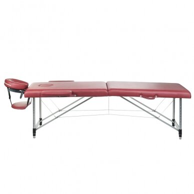 Foldable massage table BEAUTY SYSTEM ALU 2 BURGUND 1