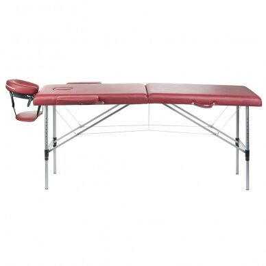 Foldable massage table BEAUTY SYSTEM ALU 2 BURGUND 2