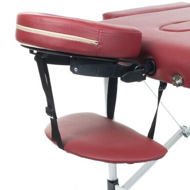 Foldable massage table BEAUTY SYSTEM ALU 2 BURGUND 4