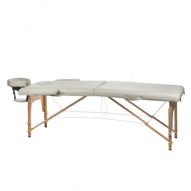 Składany stół do masażu BEAUTY SYSTEM WOOD 2 GREY
