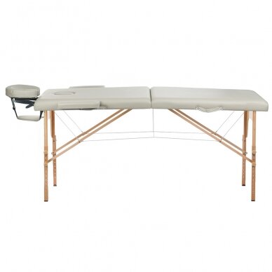 Składany stół do masażu BEAUTY SYSTEM WOOD 2 GREY 2