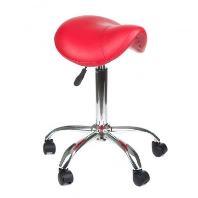 Meistara krēsls COSMETIC BEAUTY STOOL SINGLE RED