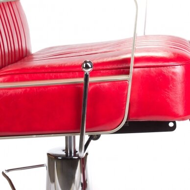 Frizieru krēsls PROFESSIONAL BARBER CHAIR HOMER RED 6