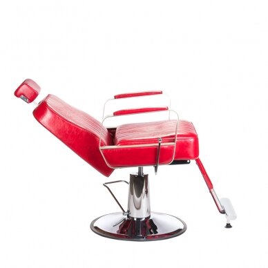 Hairdressing chair PROFESSIONAL BARBER CHAIR HOMER RED 1