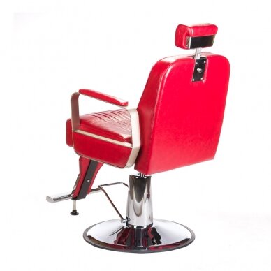 Frizieru krēsls PROFESSIONAL BARBER CHAIR HOMER RED 7
