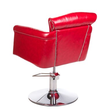 Fotel fryzjerski PROFESSIONAL HAIRDRESSING CHAIR ALBERTO BERLIN RED 2 Fotel fryzjerski PROFESSIONAL HAIRDRESSING CHAIR ALBERTO BERLIN RED 2