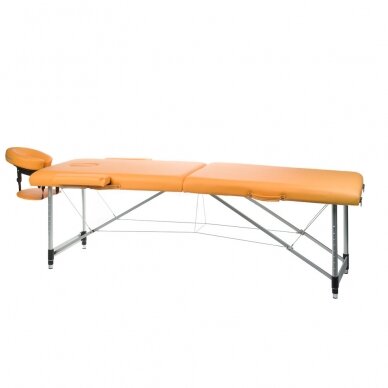 Składany stół do masażu BEAUTY SYSTEM ALU 2 ORANGE
