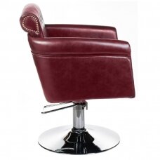 Frizieru krēsls PROFESSIONAL HAIRDRESSING CHAIR ALBERTO BERLIN CHERRY