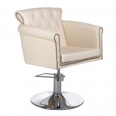 Kirpyklos kėdė PROFESSIONAL HAIRDRESSING CHAIR ALBERTO BERLIN CREAM