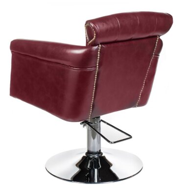 Hairdressing chair PROFESSIONAL BARBER CHAIR ALBERTO BERLIN CHERRY 2 Hairdressing chair PROFESSIONAL BARBER CHAIR ALBERTO BERLIN CHERRY 2