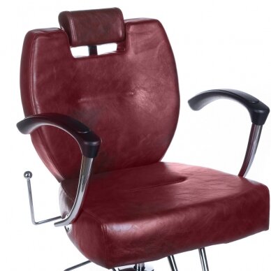 Hairdressing chair PROFESSIONAL BARBER CHAIR HEKTOR BRUSSEL CHERRY 3