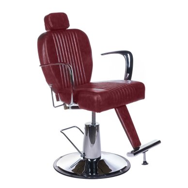 Kirpyklos kėdė PROFESSIONAL BARBER CHAIR OLAF CHERRY Kirpyklos kėdė PROFESSIONAL BARBER CHAIR OLAF CHERRY