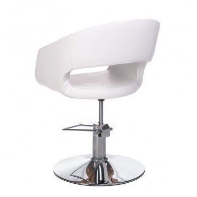 Frizieru krēsls PROFESSIONAL HAIRDRESSING CHAIR PAOLO WHITE 4