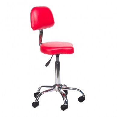 Kosmetoloogiline stool COSMETIC BEAUTY STOOL PRACTIC SHAPE RED