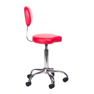 Kosmetologinė meistro kėdutė COSMETIC BEAUTY STOOL PRACTIC SHAPE RED 1