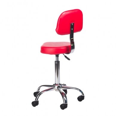 Beautician stool COSMETIC BEAUTY STOOL PRACTIC SHAPE RED 3