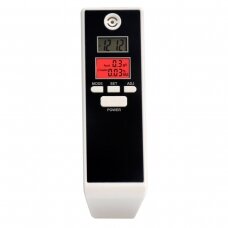 Alcohol tester with integrated thermometer and alarm