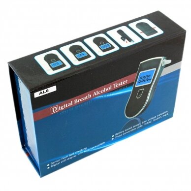 Alkotesteris PRO ALCO TESTER su LCD ekranu ir keičiamais kandikliais (5vnt.) 7