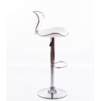 Bar stool ELEGANCE ECO LEATHER CHROME WHITE