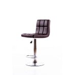 Bāra krēsls CHOCOLADE ECO LEATHER CHROME BROWN