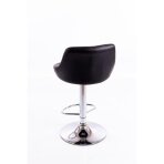 Bar stool CROWN ECO LEATHER CHROME BLACK