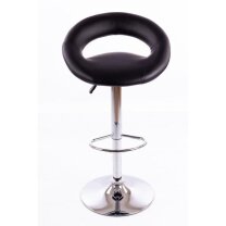 Baro kėdė DOUGHNUT ECO LEATHER CHROME BLACK Baro kėdė DOUGHNUT ECO LEATHER CHROME BLACK