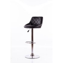 Baro kėdė CROWN ECO LEATHER CHROME BLACK Baro kėdė CROWN ECO LEATHER CHROME BLACK