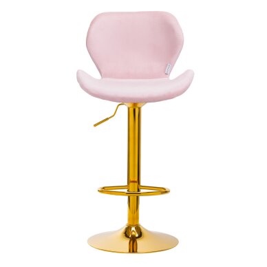Bar stool BRAVISIMUS VELVET PINK GOLD 1 Bar stool BRAVISIMUS VELVET PINK GOLD 1