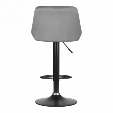 Барный стул CROWN ECO LEATHER CHROME GREY 1