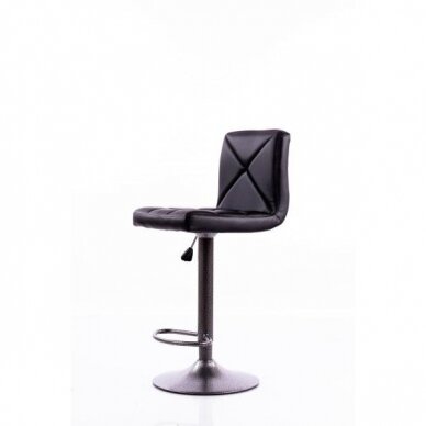 Krzesło barowe PROVANCE ECO LEATHER CHROME BLACK