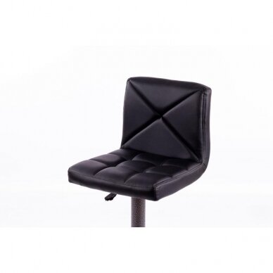 Bar stool PROVANCE ECO LEATHER CHROME BLACK 1