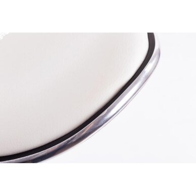 Krzesło barowe ELEGANCE ECO LEATHER CHROME WHITE 4 Krzesło barowe ELEGANCE ECO LEATHER CHROME WHITE 4