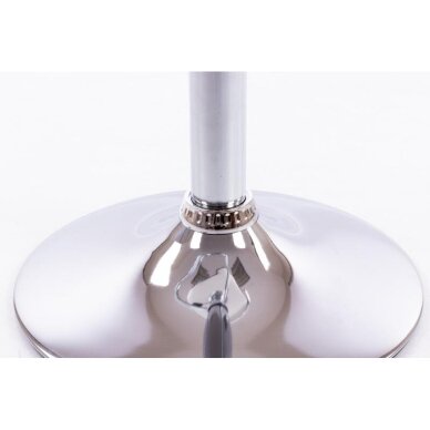 Krzesło barowe ELEGANCE ECO LEATHER CHROME WHITE 3