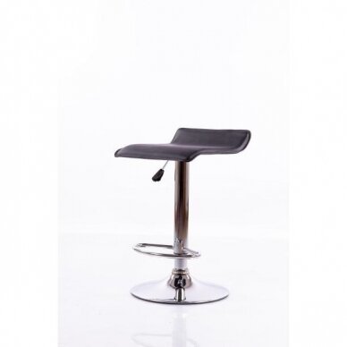 Bar stool WAVY ECO LEATHER CHROME BLACK
