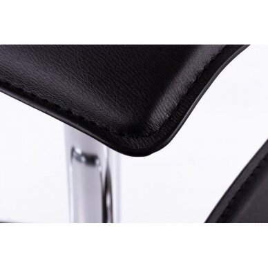 Krzesło barowe WAVY ECO LEATHER CHROME BLACK 2