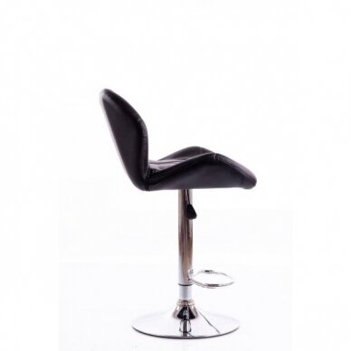 Krzesło barowe STYLE ECO LEATHER CHROME BLACK 1