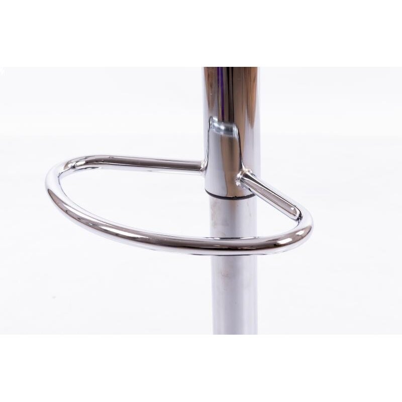 Krzesło barowe ELEGANCE ECO LEATHER CHROME WHITE 2