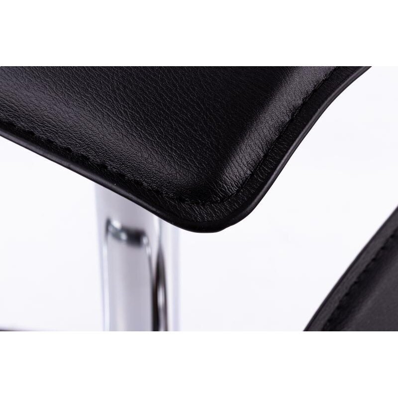 Bāra krēsls WAVY ECO LEATHER CHROME BLACK 2 Bāra krēsls WAVY ECO LEATHER CHROME BLACK 2