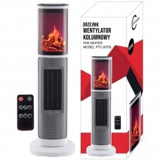 Column fan heater with fireplace simulation function CARRUZZO, 65 cm