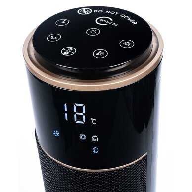 Column fan heater with fireplace simulation function CARRUZZO, 86 cm 1