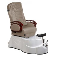 Electric pedicure chair with massage system and hydromassage bath BR-3820D, latte